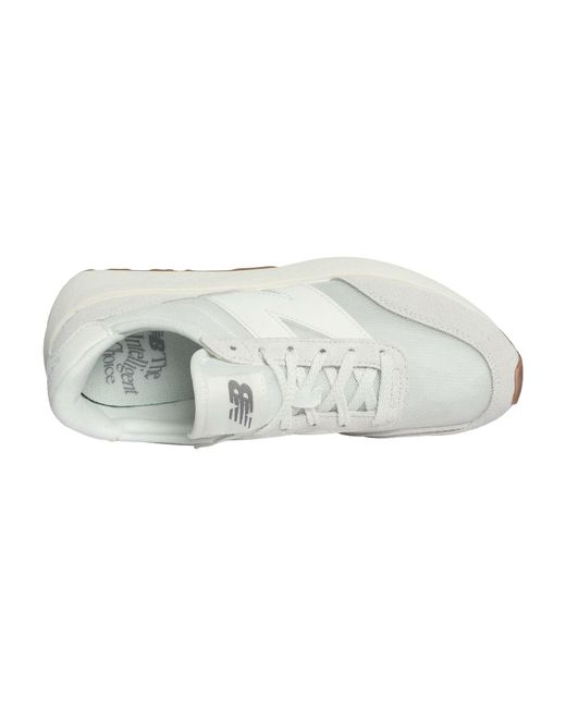 New Balance White 370 Mesh Trainers for men