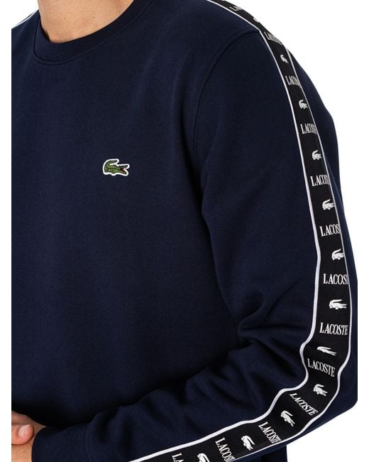 Lacoste Blue Sleeve Logo Sweatshirt for men