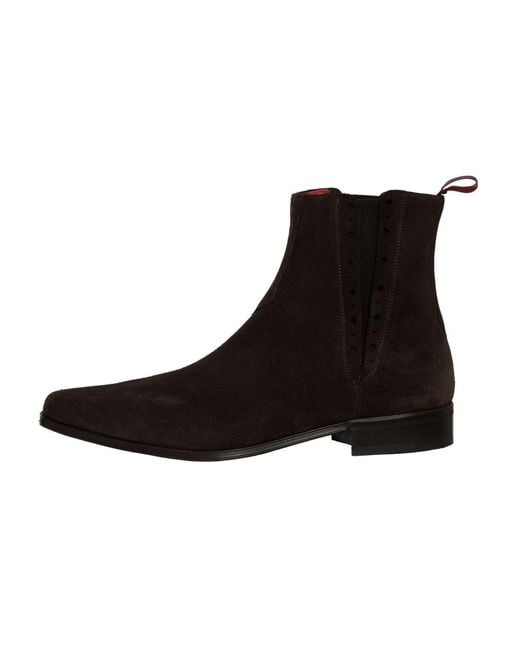 Jeffery West Black Suede Chelsea Boots for men