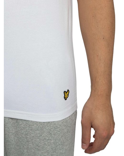 Lyle & Scott Blue 2 Pack Pocket Basic Lounge T-shirts for men