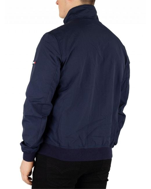 Tommy Hilfiger Black Iris Navy Essential Casual Bomber Jacket for Men | Lyst