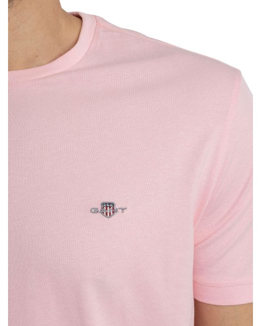 Gant Pink Regular Shield T-shirt for men