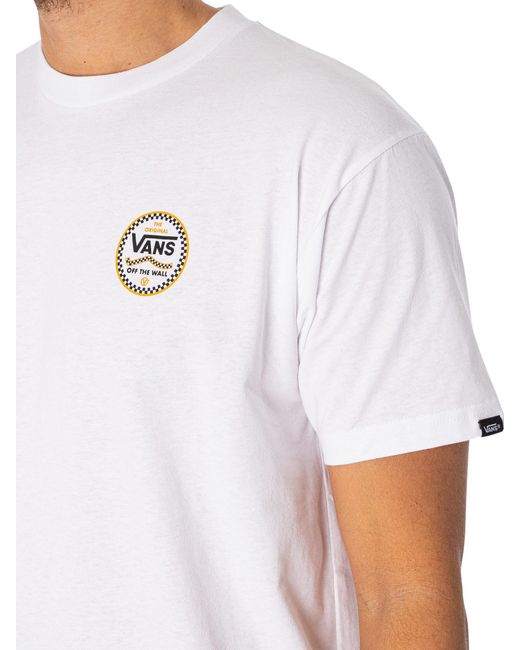 Vans White Lokkit Back Logo Graphic T-shirt for men