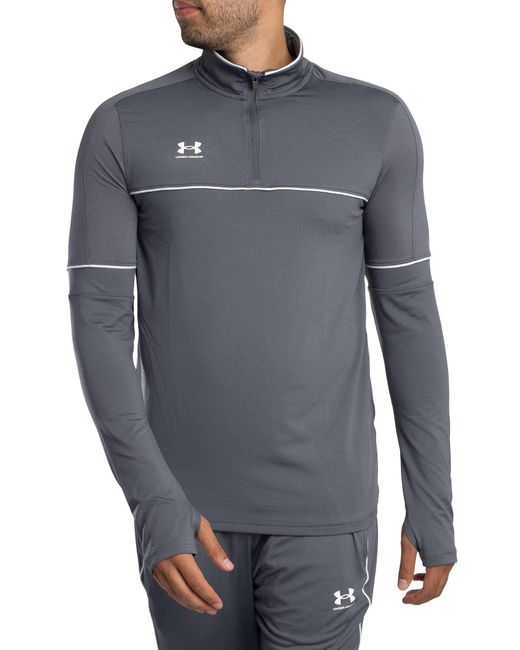 Under Armour Gray Challenger Training 1/4 Zip Jacket for men