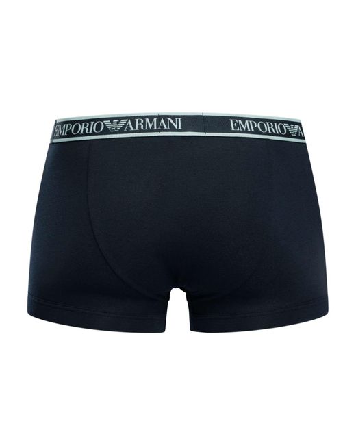 Emporio Armani Blue 3 Pack Trunks for men