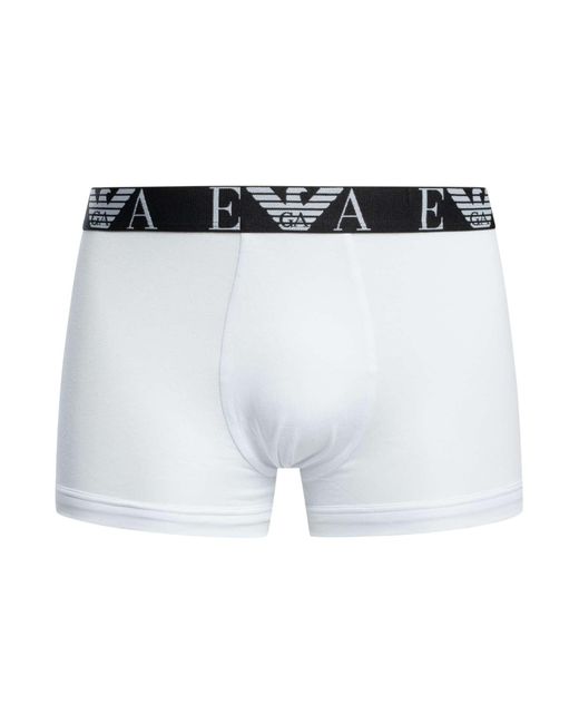 Emporio Armani White 3 Pack Trunks for men