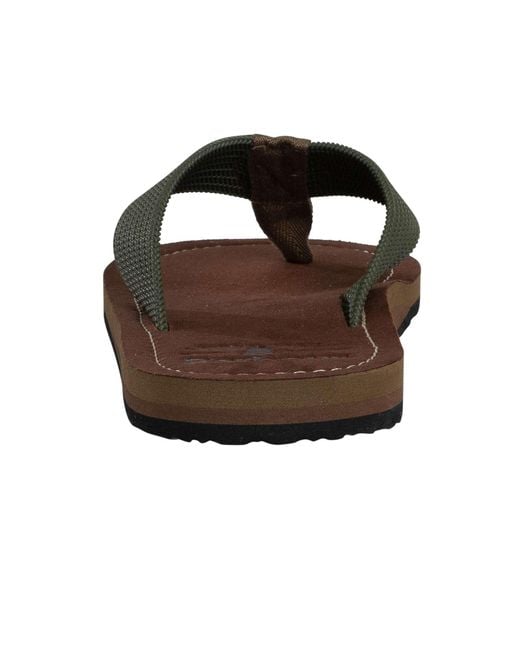 Barbour Brown Toeman Flip Flops for men