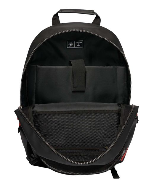 Superdry Black Tarp Emb Backpack for men