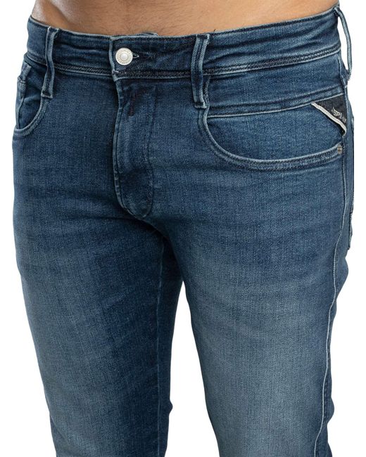 Replay Blue Anbass Slim Fit Jeans for men