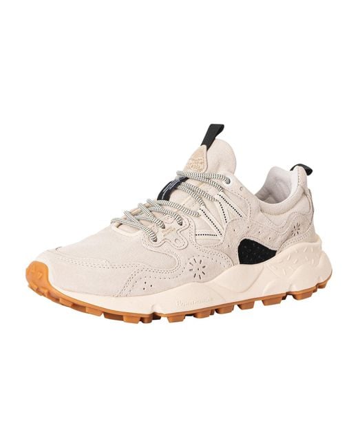 Flower Mountain Natural Yamano 3 Suede Trainers for men