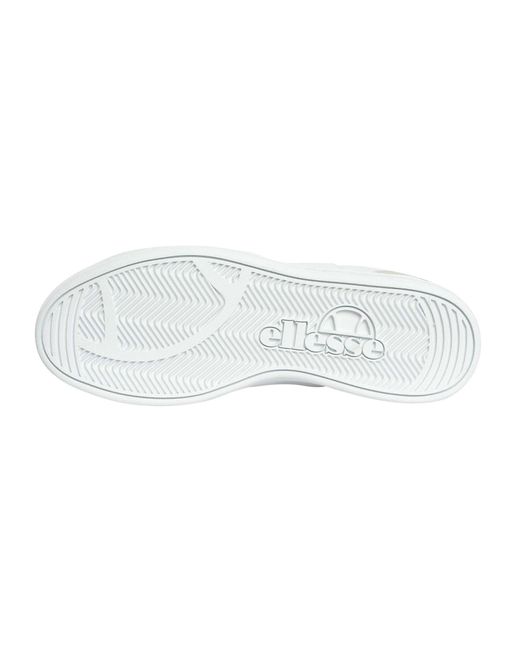 Ellesse White Ls-80 Leather Trainers for men