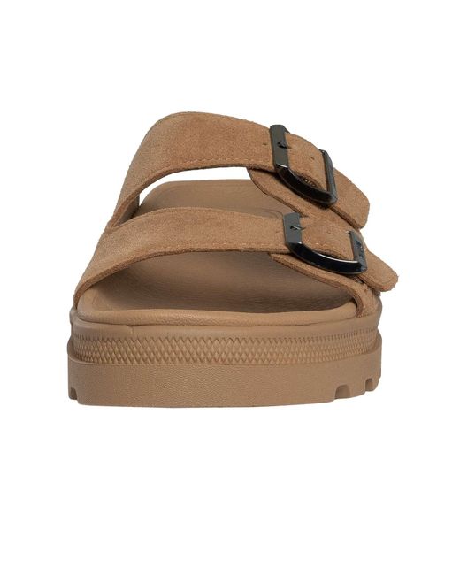 Palladium Brown Dunelite Riviera Suede Sandals for men