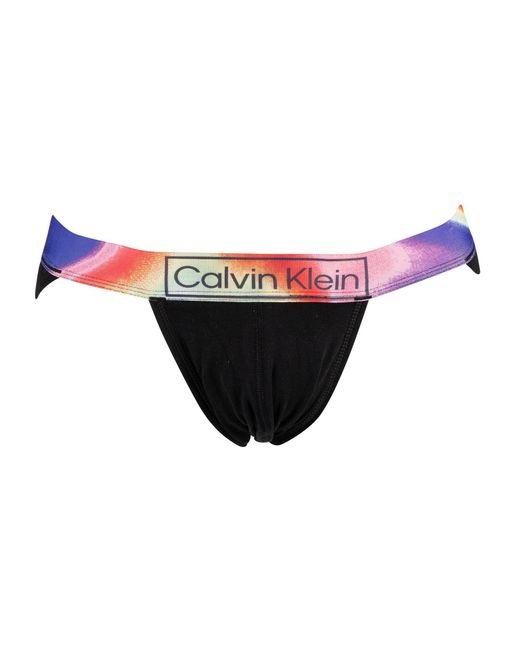 Calvin Klein Cotton Reimagined Heritage Jockstrap in Black for Men Lyst