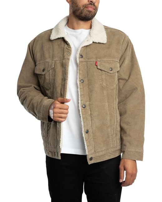 Levi's Natural Relaxed Fit Sherpa Trucker Jacket for men
