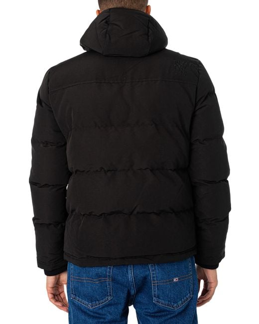 Men's Everest Hooded Puffer Jacket in Jet Black