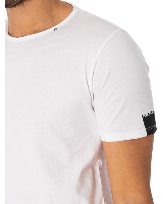 Replay White Box Sleeve Logo T-shirt for men