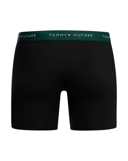 Tommy Hilfiger Black 3 Pack Signature Cotton Essentials Boxer Briefs for men