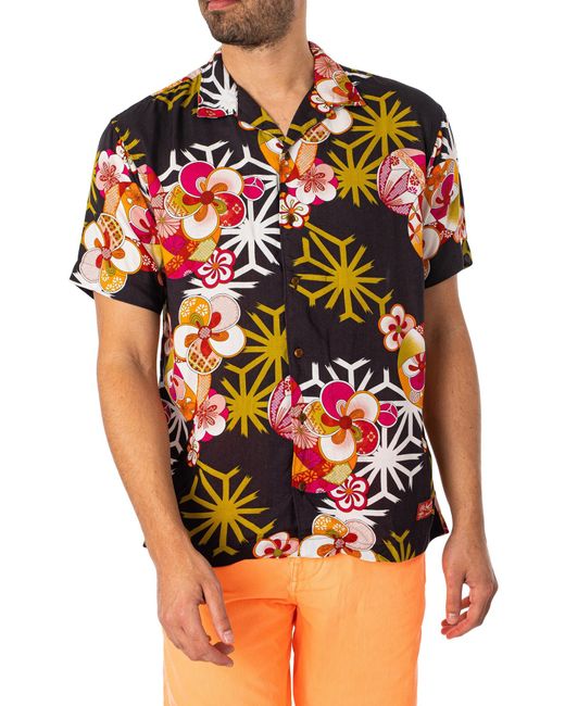 Superdry Red Hawaiian Resort Short Sleeved Shirt for men