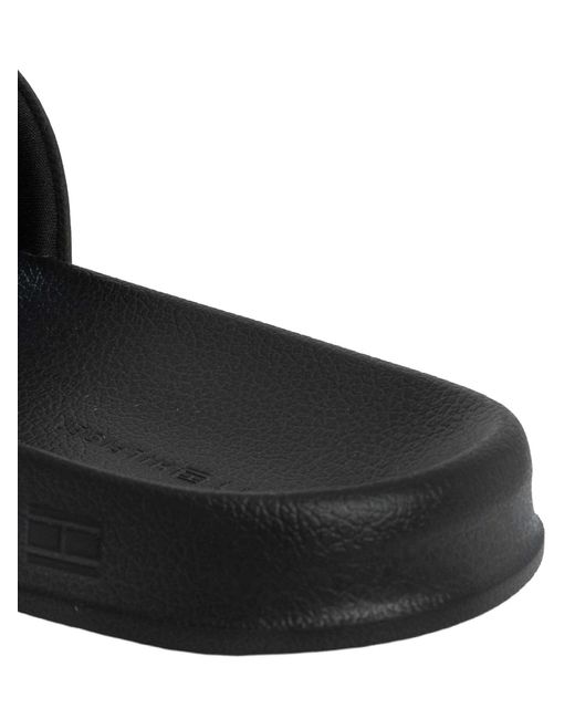 Tommy Hilfiger Black Core Pool Sliders for men