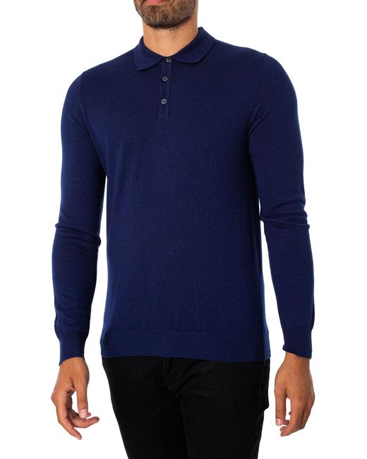 Antony Morato Blue Cashmere Polo Shirt for men