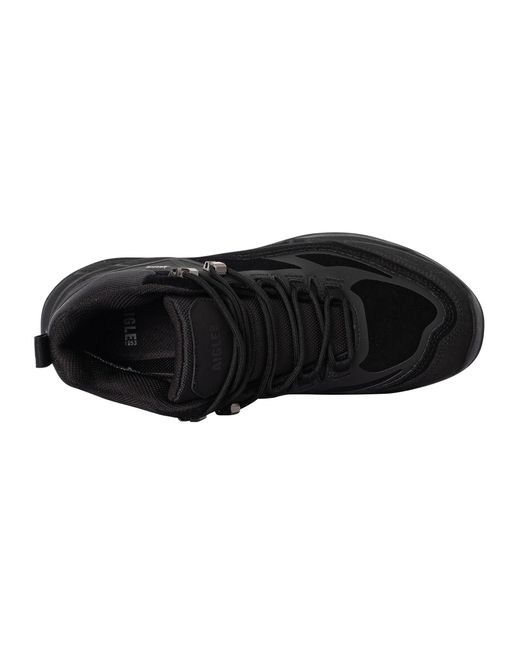 Aigle Black Palka Waterproof Walking Shoes for men