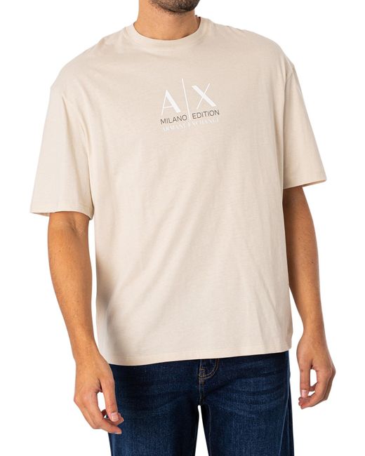 Armani Exchange White Logo Graphic T-shirt for men