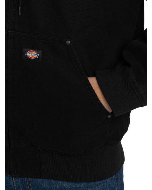 Dickies Black Unlined Canvas Barn Hooded Jacket for men