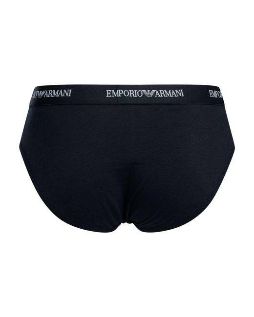 Emporio Armani Black 3 Pack Stretch Cotton Briefs for men
