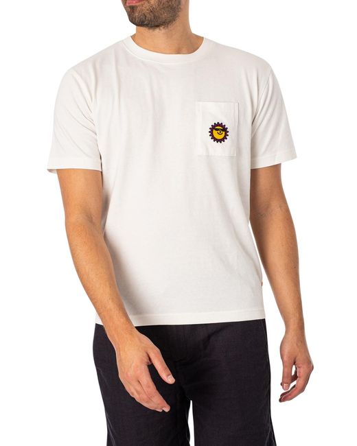 Far Afield White Pocket T-shirt for men