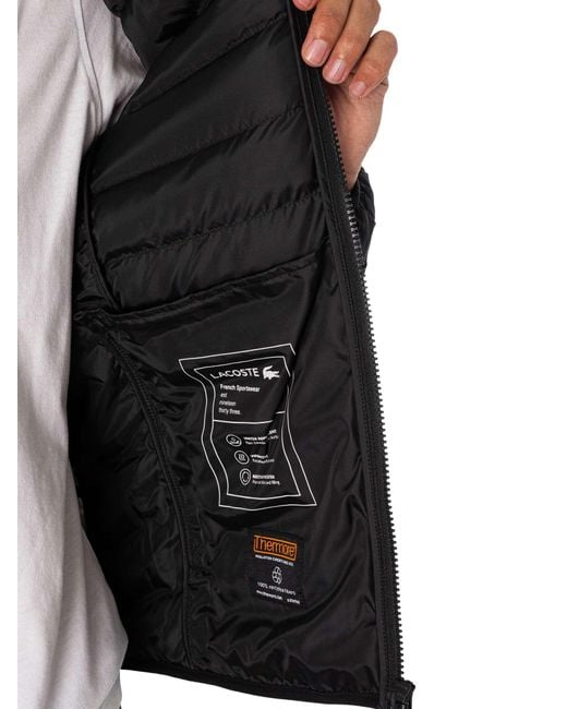 Lacoste Black Quilted Puffed Jacket for men