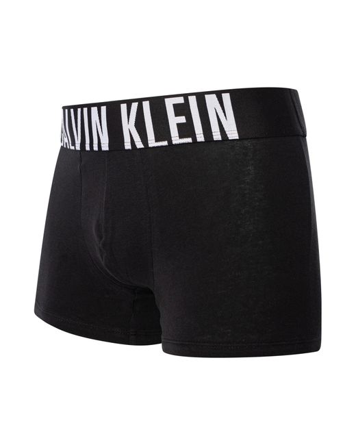 Calvin Klein Black Logo-Waistband Pack Of Three Stretch-Cotton Trunks for men