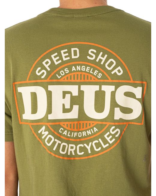 Deus Ex Machina Green Hot Streak T-shirt for men