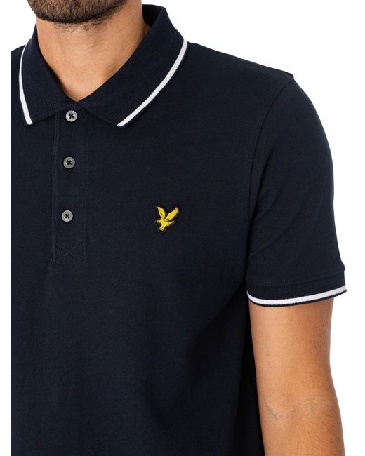 Lyle & Scott Blue Tipped Polo Shirt for men
