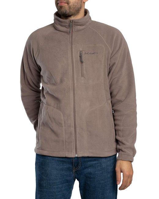 Columbia Gray Fast Trek Zip Fleece for men