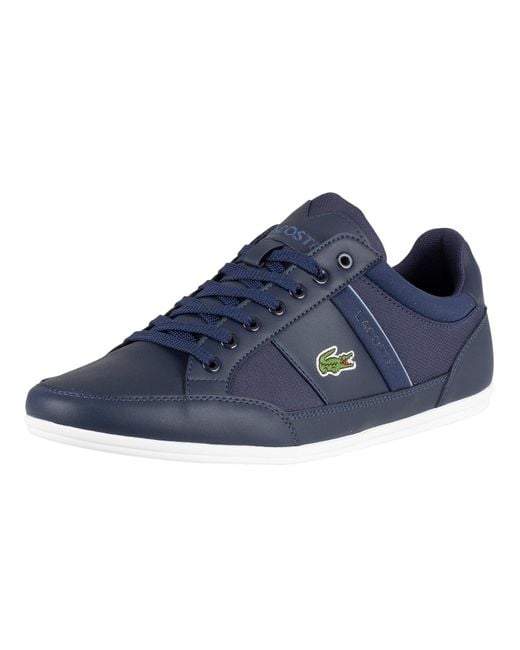 Lacoste Chaymon 219 1 Cma Leather Trainers in Navy (Blue) for Men | Lyst