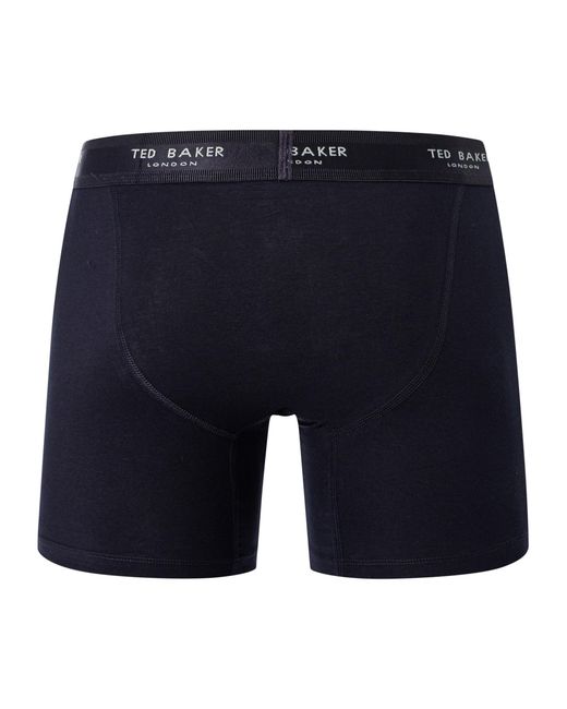 Ted Baker Blue 3 Pack Cotton Stretch Boxer Briefs for men