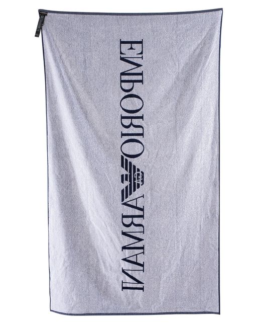 Emporio Armani Blue Brand Towel for men