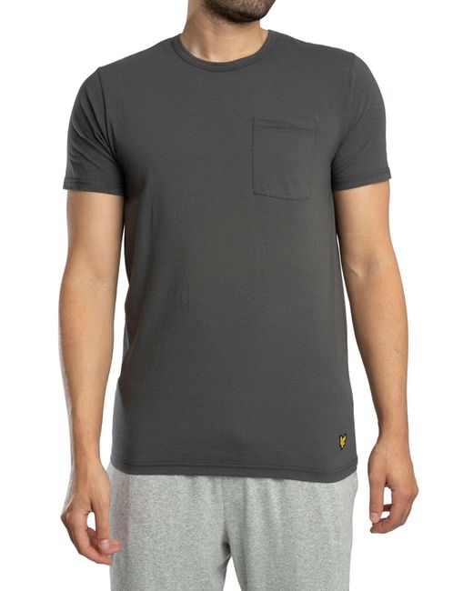 Lyle & Scott White Basic 2 Pack Pocket T-shirt for men