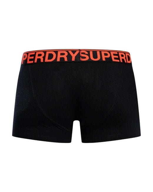 Superdry Black 3 Pack Trunks for men