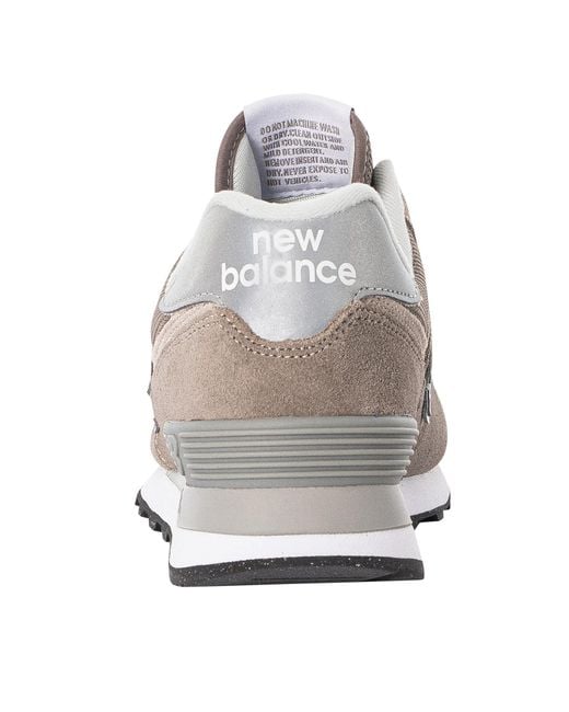 New Balance White 574 Classic Suede Trainers for men