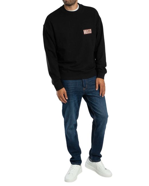 HUGO Black Durec Back Graphic Sweatshirt for men