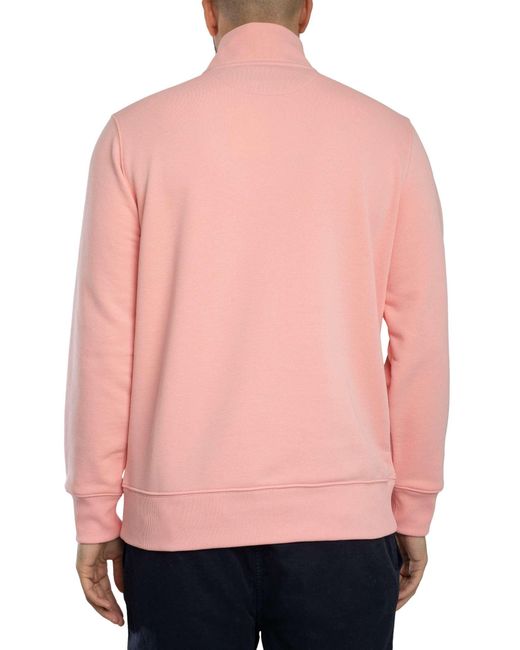 Gant Pink Regular Shield 1/4 Zip Sweatshirt for men