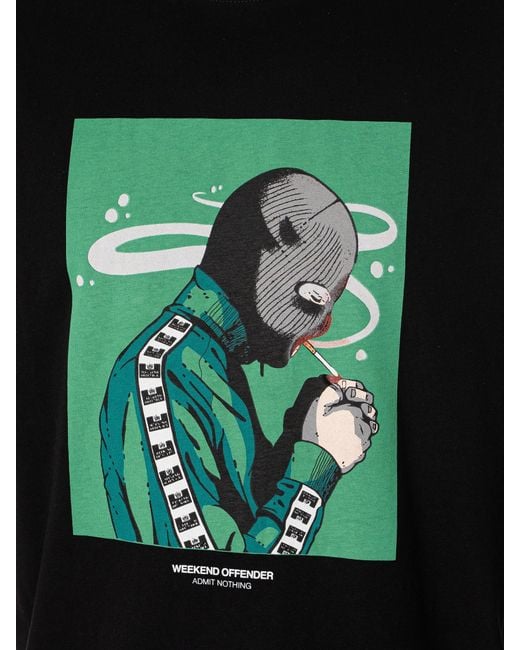 Weekend Offender Green Fumo Graphic T-shirt for men