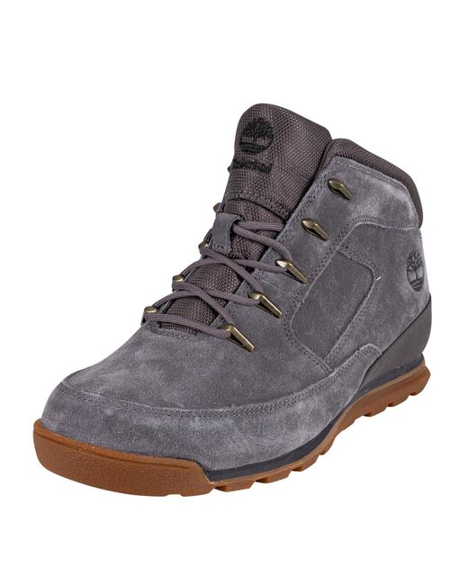 Timberland Euro Rock Heritage Suede Mid Hiker Boots in Dark Grey (Grey