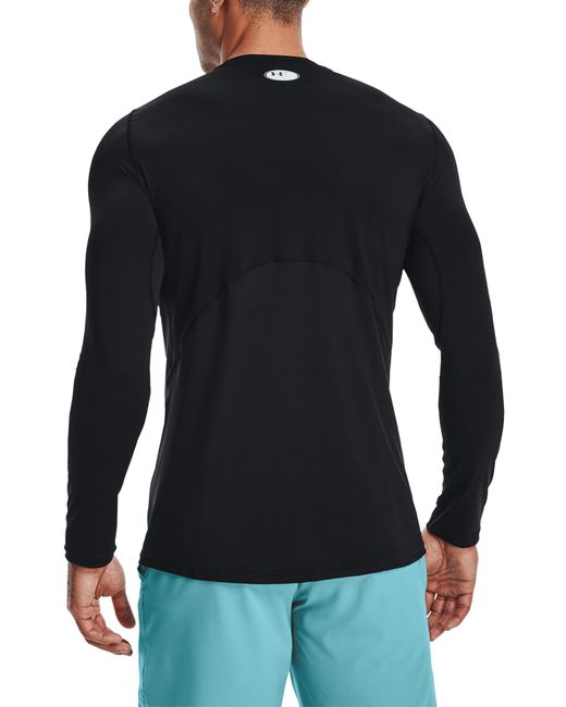 Under Armour Black Heatgear Fitted Long Sleeve Top for men