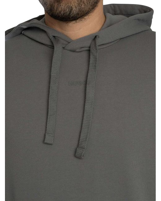 HUGO Gray Dapo Pullover Hoodie for men