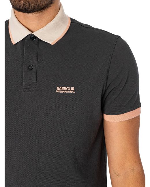 Barbour Black Howall Polo Shirt for men