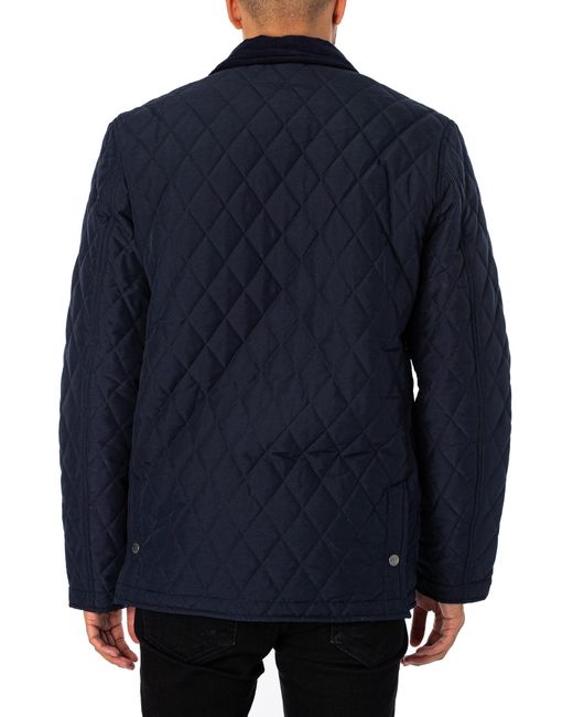 Lyle & Scott Blue Quilted Jacket for men