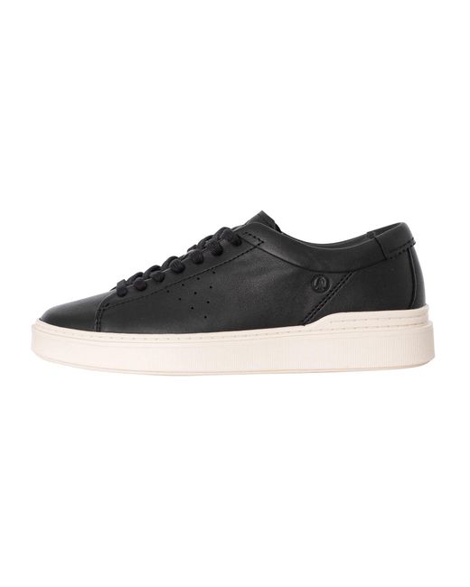 Clarks Black Craft Swift Leather Trainers for men