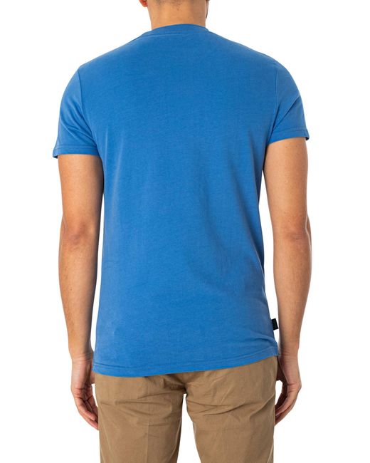 Superdry Blue Vintage Logo Emb Tee T-shirt for men